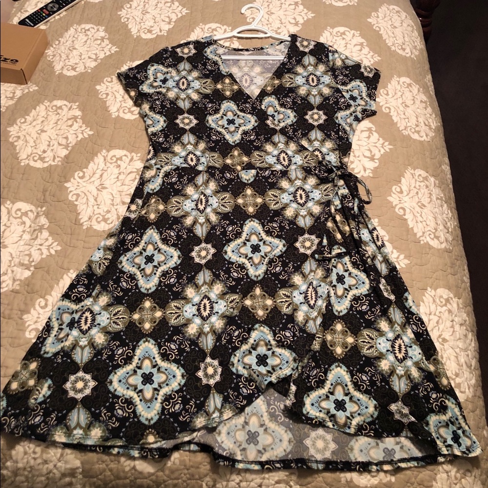 Adorable faux wrap dress